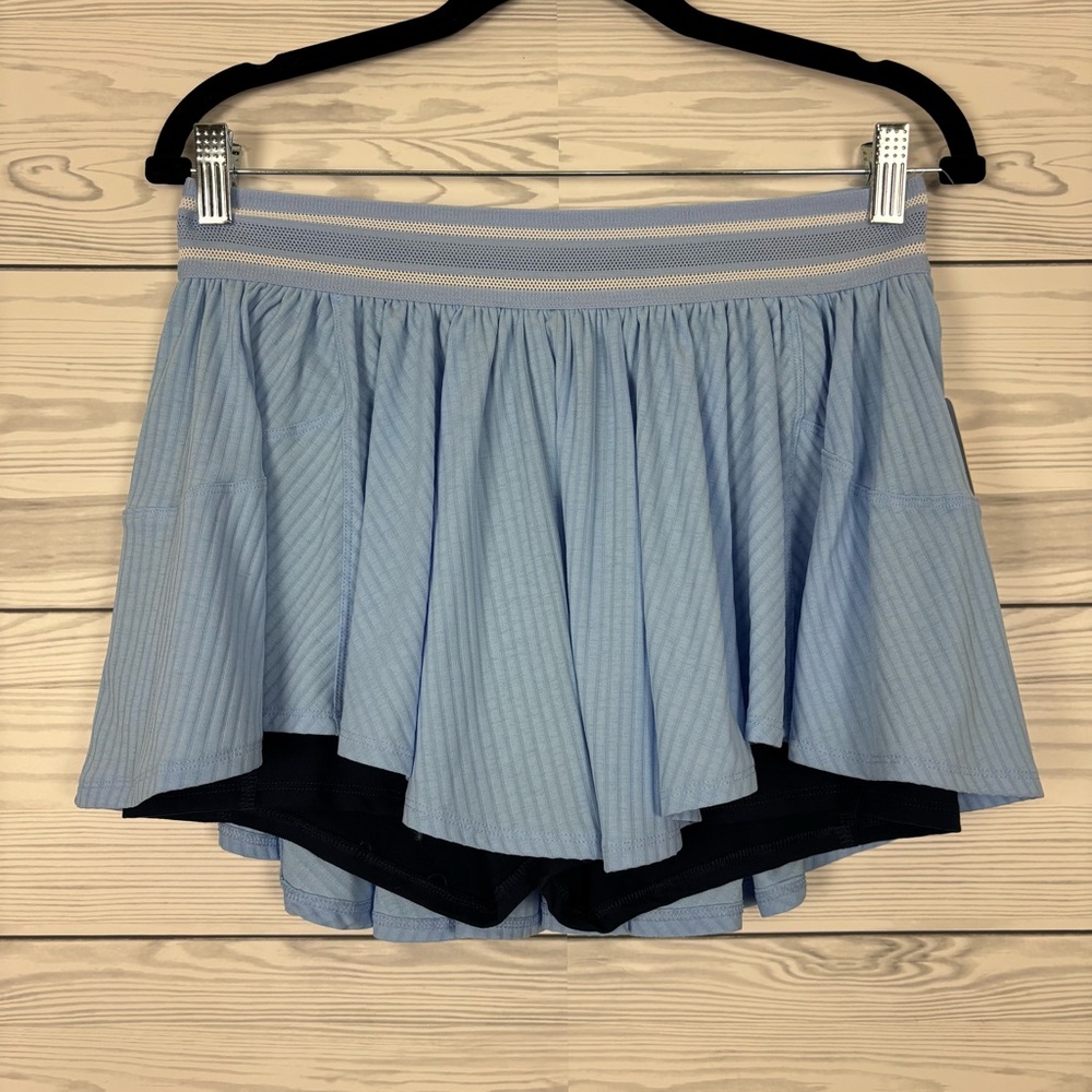 FP Movement Free People Sultry Skort High Dive Blue Medium NWT - Picture 4 of 12